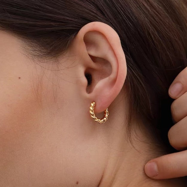 Twisted-Thread Ear Clips For Women Niche Design